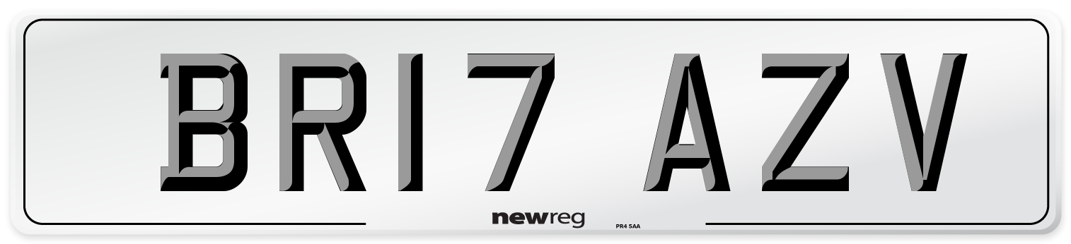 BR17 AZV Number Plate from New Reg